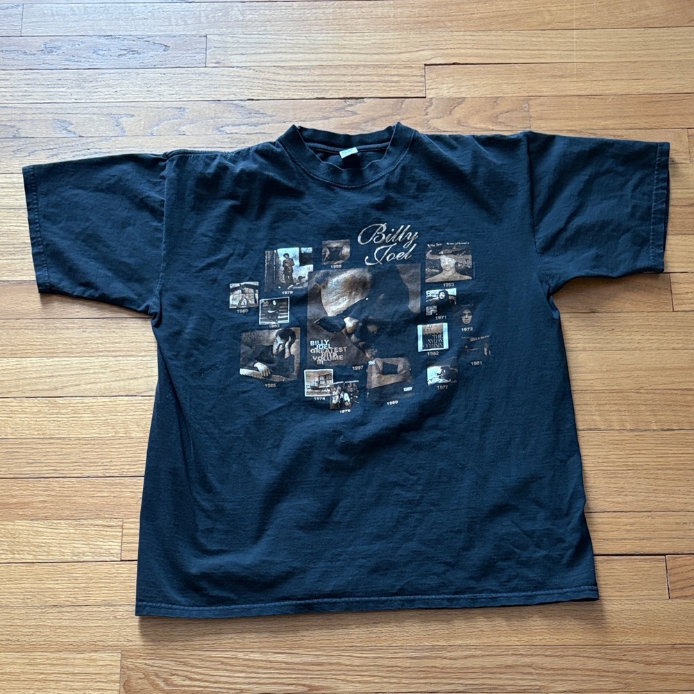 vintage Billy Joel Tour 1998 1999 black t-shirt
